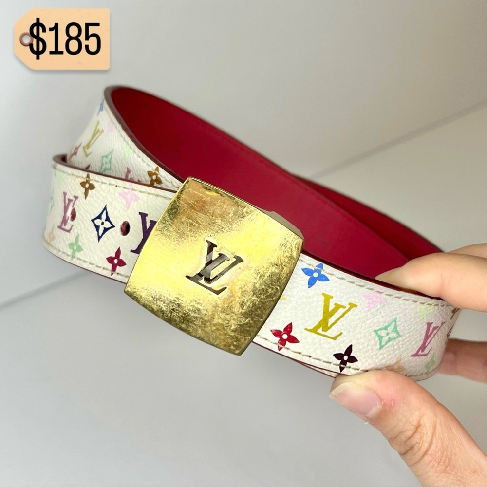 ✨✨✨✨ SOLD ✨✨✨✨ Louis Vuitton Authentic RARE Takashi Murakami Multicolor Belt